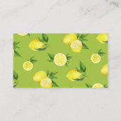 レモン赤ちゃんシャワー柑橘蝶ブックスベビー エンクロージャーカード (裏面)