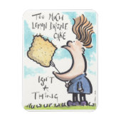 レモン霧雨ケーキマグネット マグネット (縦)