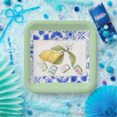 レモン麻雀グリーン ペーパープレート (パーティー)