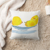 レモン黄色のフルーツウォーター色 クッション (ブランケット)