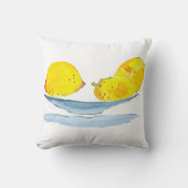 レモン黄色のフルーツウォーター色 クッション (正面)