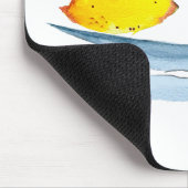 レモン黄色のフルーツウォーター色 マウスパッド (コーナー)