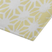レモン黄色の幾何学的パターン カッティングボード (角)