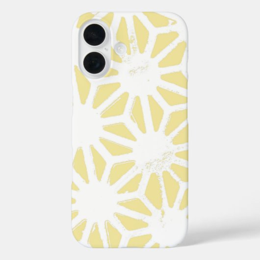 レモン黄色の幾何学的パターン Case-Mate iPhoneケース (裏面)