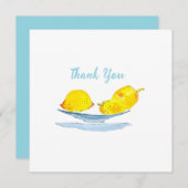 レモン黄色の水彩画 ノートカード (正面/裏面)