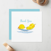 レモン黄色の水彩画 ノートカード (正面/裏面インサイチュ)