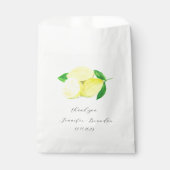 レモン黄色フルーツシトラスウォーター結婚の色 フェイバーバッグ (正面)