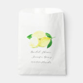 レモン黄色フルーツシトラスウォーター結婚の色 フェイバーバッグ (正面)