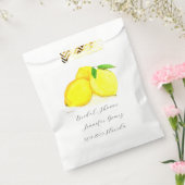 レモン黄色フルーツシトラスウォーター結婚の色 フェイバーバッグ (封をした状態)
