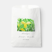 レモン黄色フルーツシトラスウォーター結婚の色 フェイバーバッグ (正面)