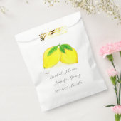 レモン黄色フルーツシトラスウォーター結婚の色 フェイバーバッグ (封をした状態)
