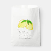 レモン黄色フルーツシトラスウォーター結婚の色 フェイバーバッグ (正面)