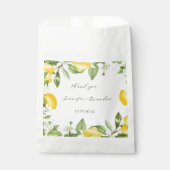 レモン黄色フルーツシトラスウォーター結婚の色 フェイバーバッグ (正面)