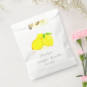 レモン黄色フルーツシトラスウォーター結婚の色 フェイバーバッグ (封をした状態)