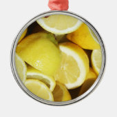 レモン黄色 メタルオーナメント (正面)