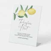 レモン – おしゃぶり狩り赤ちゃんシャワーゲーム 台座サイン (正面)