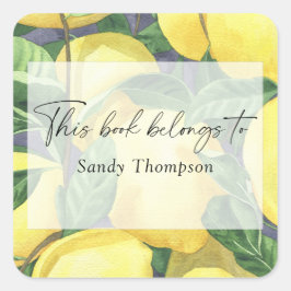 レモン – この本は次のものだ スクエアシール