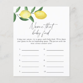 レモン – そのベビーフードシャワーゲームの名前