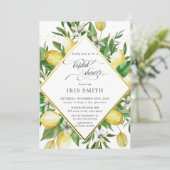レモン アズール メディテレーニアングリーン ブライダルシャワー 招待状 (スタンド正面)