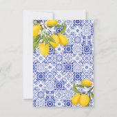 レモン イタリアン メイン スクイーズ ブライダル シャワー サンキューカード (裏面)