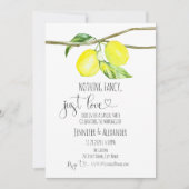 レモン ウェディング 受付 招待状 (正面)