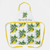 レモン ウォーターカラー イエロー シトラス エプロン (正面)