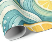 レモン ウォーターカラー シトラス サマー スプリング ボタニカル ラッピングペーパー (ロールコーナー)