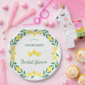 レモン ウォーターカラー ブライダルシャワー オーダーメイド ペーパープレート (パーティー)