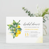 レモン ウォーターカラー ブライダル シャワー 招待状 (スタンド正面)