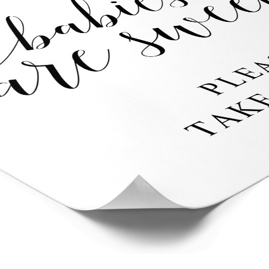 レモン エレガント タイポグラフィー  赤ちゃんはとってもかわいい ポスター (角)