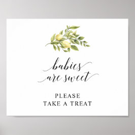 レモン エレガント タイポグラフィー  赤ちゃんはとってもかわいい  v3 ポスター