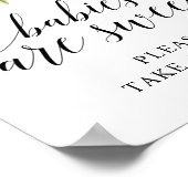 レモン エレガント タイポグラフィー BABIES ARE SWEET v2 ポスター (角)