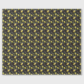 レモン、オリーブの枝:水彩パターン。 ラッピングペーパー (フラット)