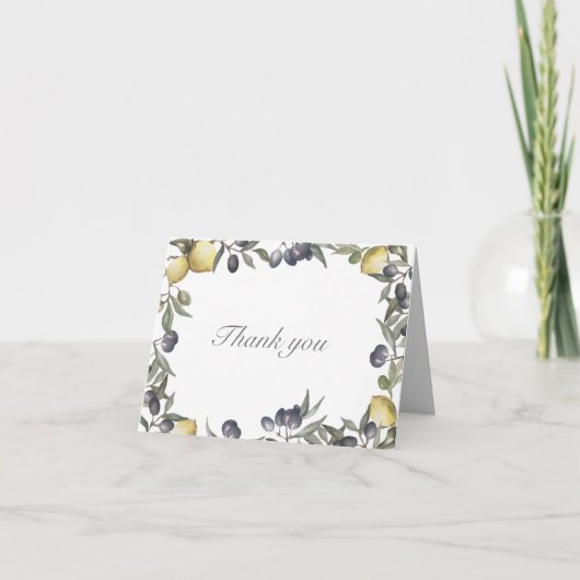 レモン&オリーブ サンキューカード (正面)