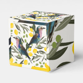 レモン、オリーブ、鳥のイラストレーション フェイバーボックス