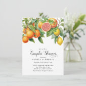 レモン オレンジ | 柑橘 | カップルシャワー 招待状 (スタンド正面)