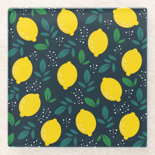 レモン ガラスコースター (正面)
