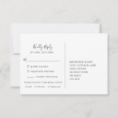 レモン ガーデン バター イエロー メニュー オプション RSVP カード (裏面)