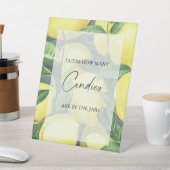 レモン – キャンディゲームの数を推測 台座サイン (インサイチュ)