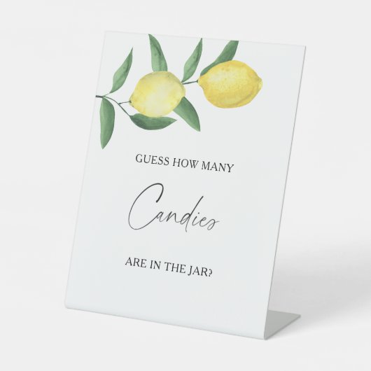 レモン – キャンディーズの数を推測ポスター 台座サイン (正面)