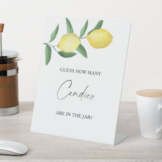 レモン – キャンディーズの数を推測ポスター 台座サイン (インサイチュ)
