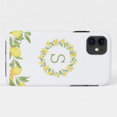 レモン グリーナリー モノグラム  Case-Mate iPhoneケース (裏面(横))