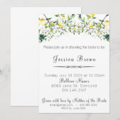 レモン グリーンのウェディングシャワー招待状 招待状 (正面/裏面)
