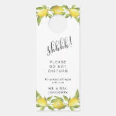 レモン&グリーンウェディング ウェルカム 触れないでください ドアノブサイン (正面)