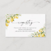 レモン グリーン シトラス ウェディング レジストリー カード (正面)