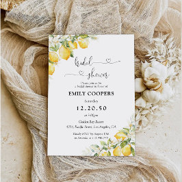 レモン グリーン シトラス ブライダル シャワー 招待状