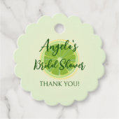 レモン グリーン ブライダル シャワーフェイバータグ フェイバータグ (正面)