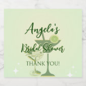 レモン グリーン ブライダル シャワー スパークリングワインラベル (シングルラベル)