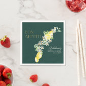 レモン グリーン メイン スクイーズ ブライダル シャワー スタンダードカクテルナプキン (インサイチュ)