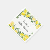 レモン グリー ネイチャー ゴールド ブライダルシャワー スタンダードカクテルナプキン (角)